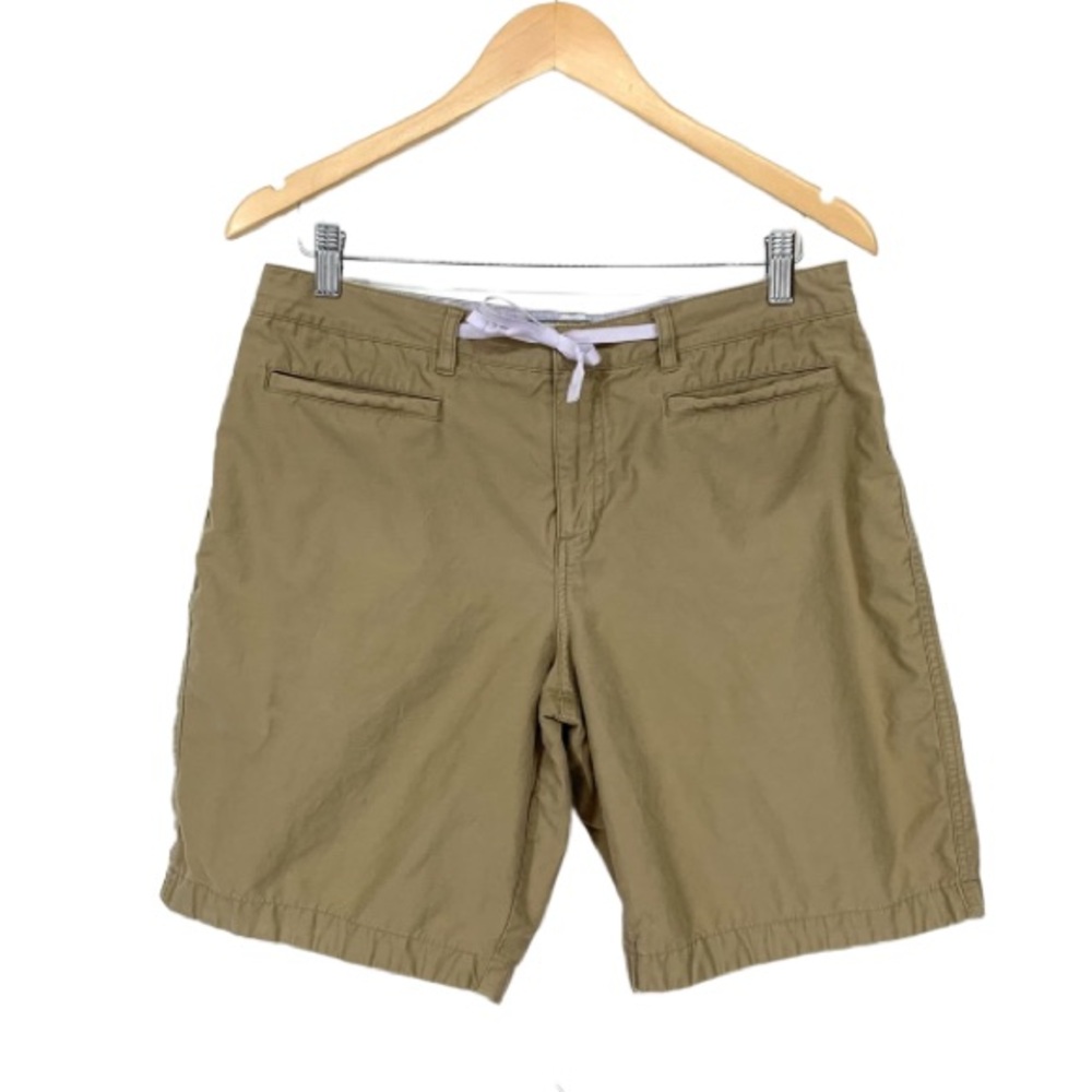 Horny Toad Khaki Ripstop Modest Shorts With Zipper Button & Drawstring Closure